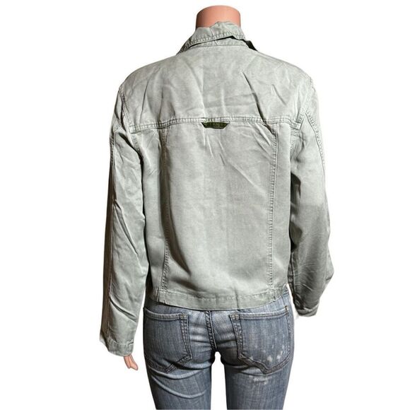 Pulp button front tencel denim short swamp jacket M - Picture 3 of 6